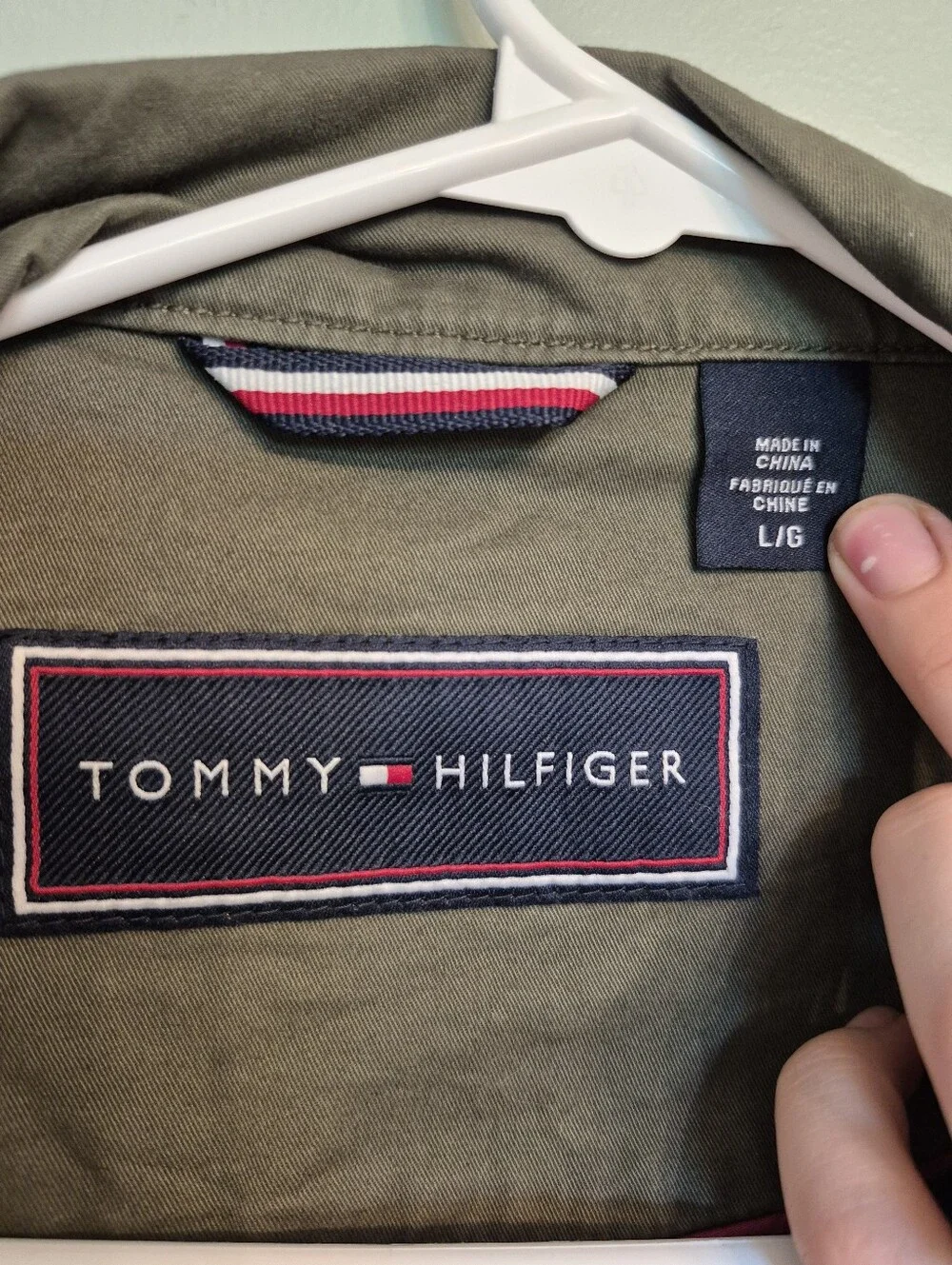 Tommy Hilfiger Women's Olive Green Drawstring Military Utility Jacket Size Large - Picture 6 of 7
